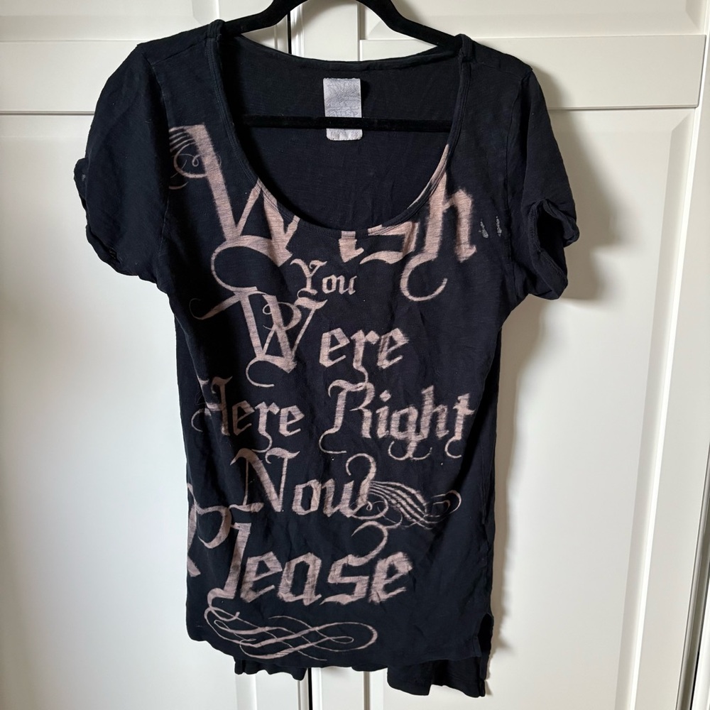 ZARA Black Graphic Women's Top size M